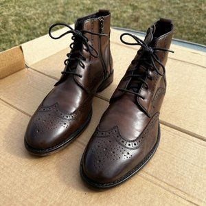 John Varvatos Dearborn Wingtip Brogue Boot 9.5 men's